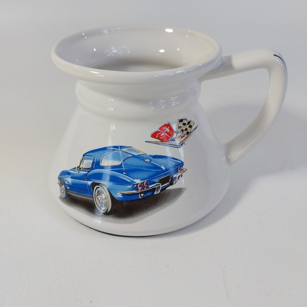 Chevrolet Corvette Stingray Blue Wide Base Coffee Mug Wide Base Car